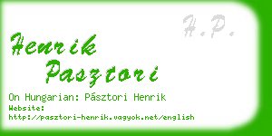 henrik pasztori business card